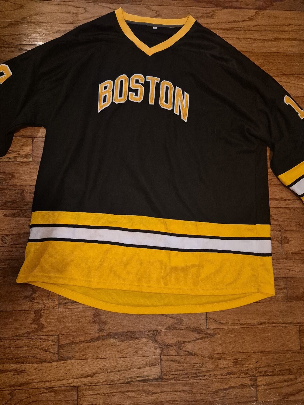 Boston Bruins Gilmore Mens Sz 7XL Black & Gold Hockey Jersey